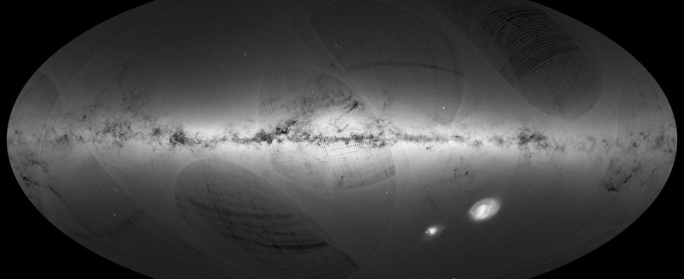 Карта плотности звёзд галактики Млечный Путь
