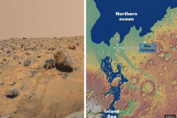Найдены свидетельства существования древнего моря в районе посадки миссии Mars Pathfinder
