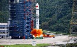 Запуск китайской ракеты-носителя Long March 2C